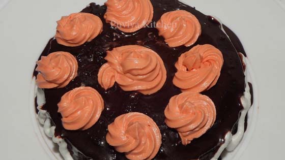 Easy Chocolate Cake Recipe without Egg-Eggless Cake with Oven-Chocolate Cake Easy Decorating Process