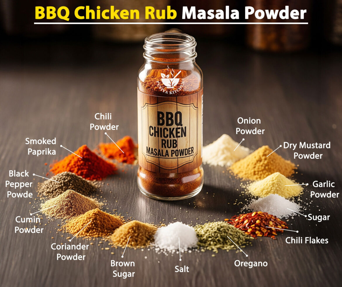 BBQ Chicken Rub Masala Powder Recipe | Homemade Smoky Grill Spice Mix