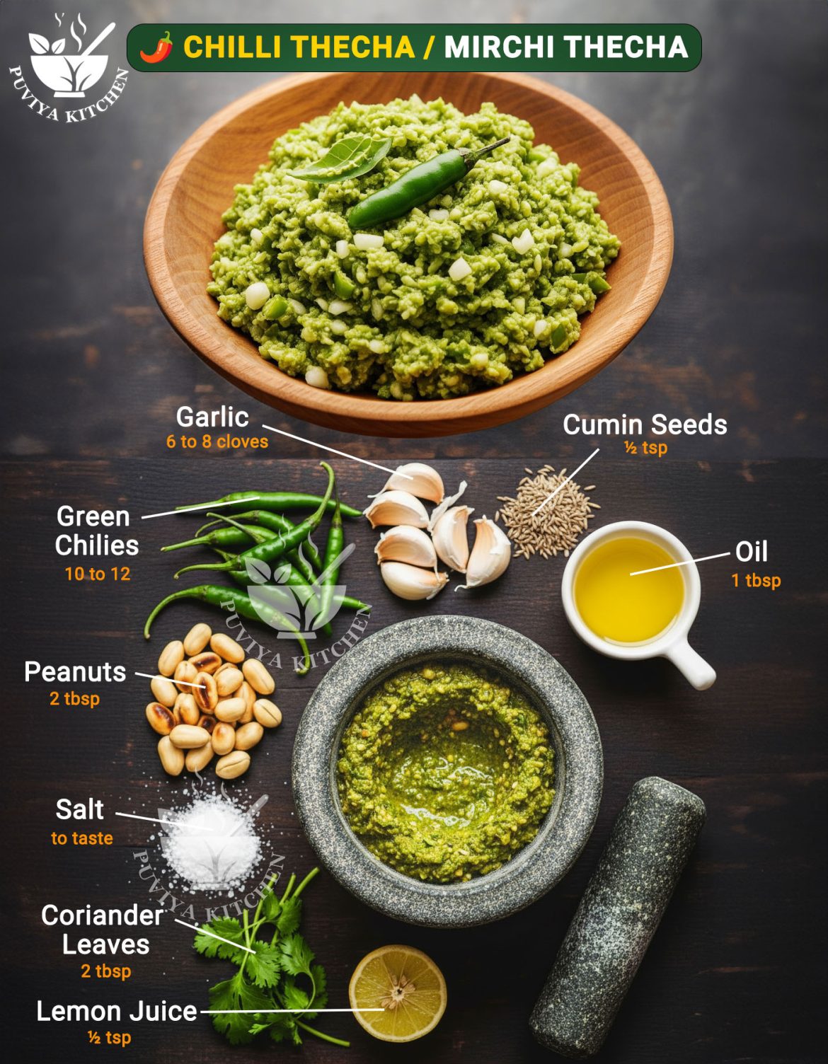 🌶️ Chilli Thecha Recipe | Maharashtrian Mirchi Thecha | Spicy Green Chilli Thecha