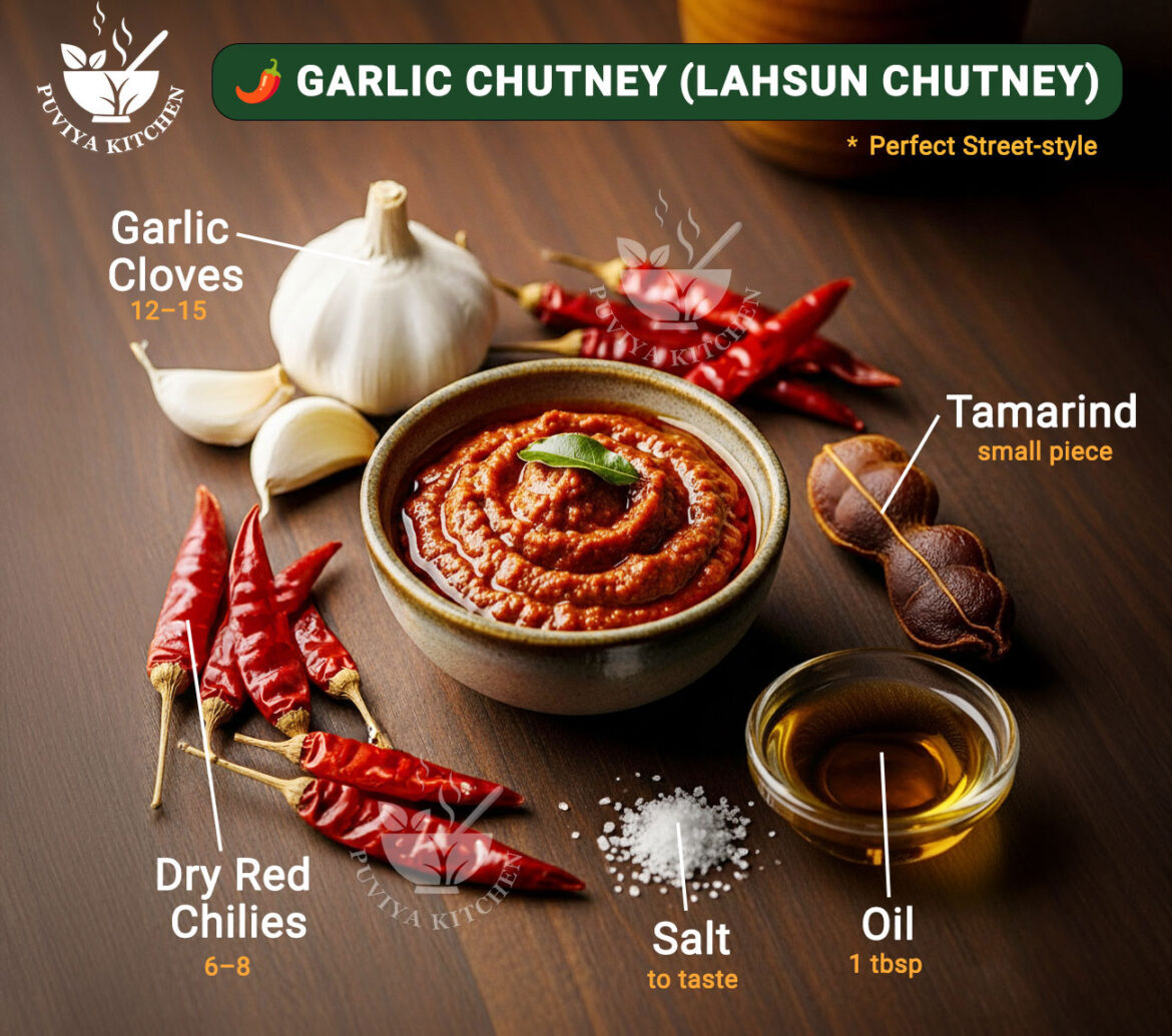 Garlic Chutney Recipe | Street-Style Lahsun Chutney for Idli, Dosa, Roti & Snacks