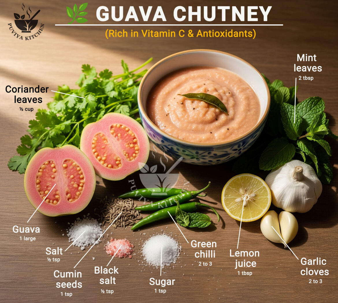 🌿 Homemade Guava Chutney Recipe | Vitamin C-Rich Sweet & Spicy Dip 🌿 Homemade Guava Chutney Recipe | Vitamin C-Rich Sweet & Spicy Dip