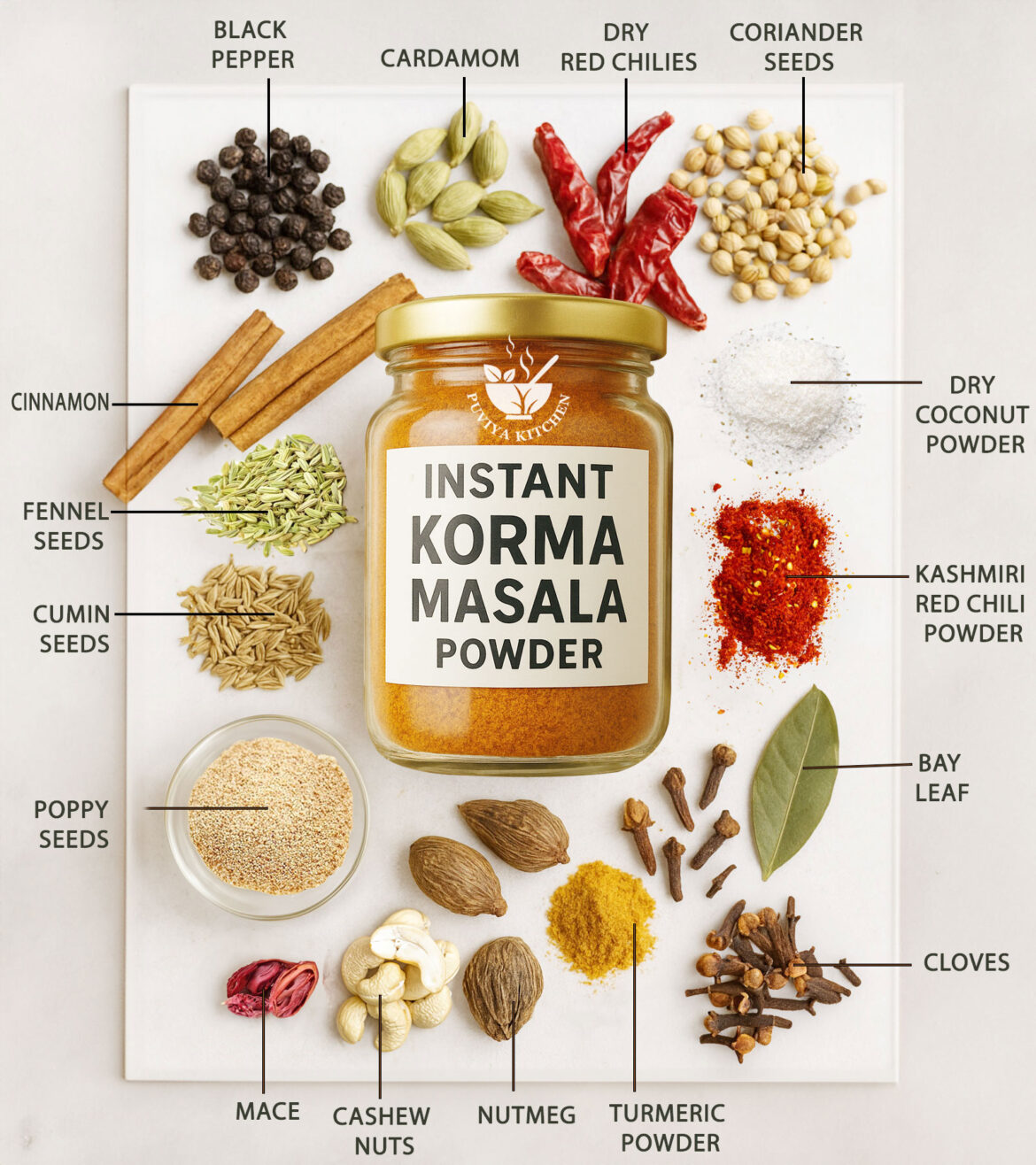 Instant Korma Masala Powder Recipe | Homemade Rich Curry Masala Instant Korma Masala Powder Recipe | Homemade Rich Curry Masala