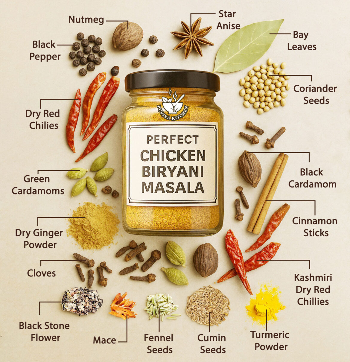 Homemade Chicken Biryani Masala Powder Recipe | Authentic Indian Biryani Spice Mix