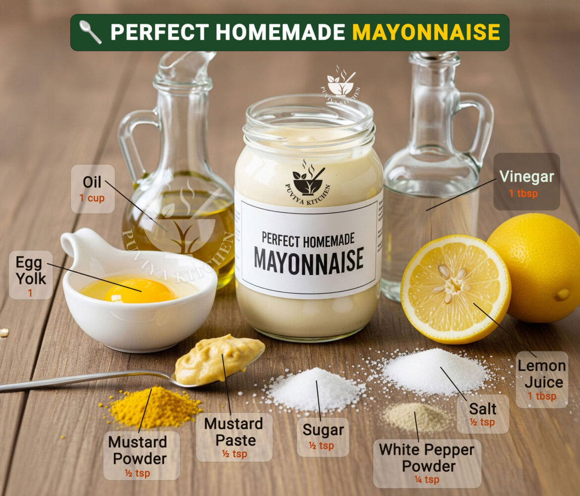 Perfect Homemade Mayonnaise Recipe | Creamy & Restaurant Style