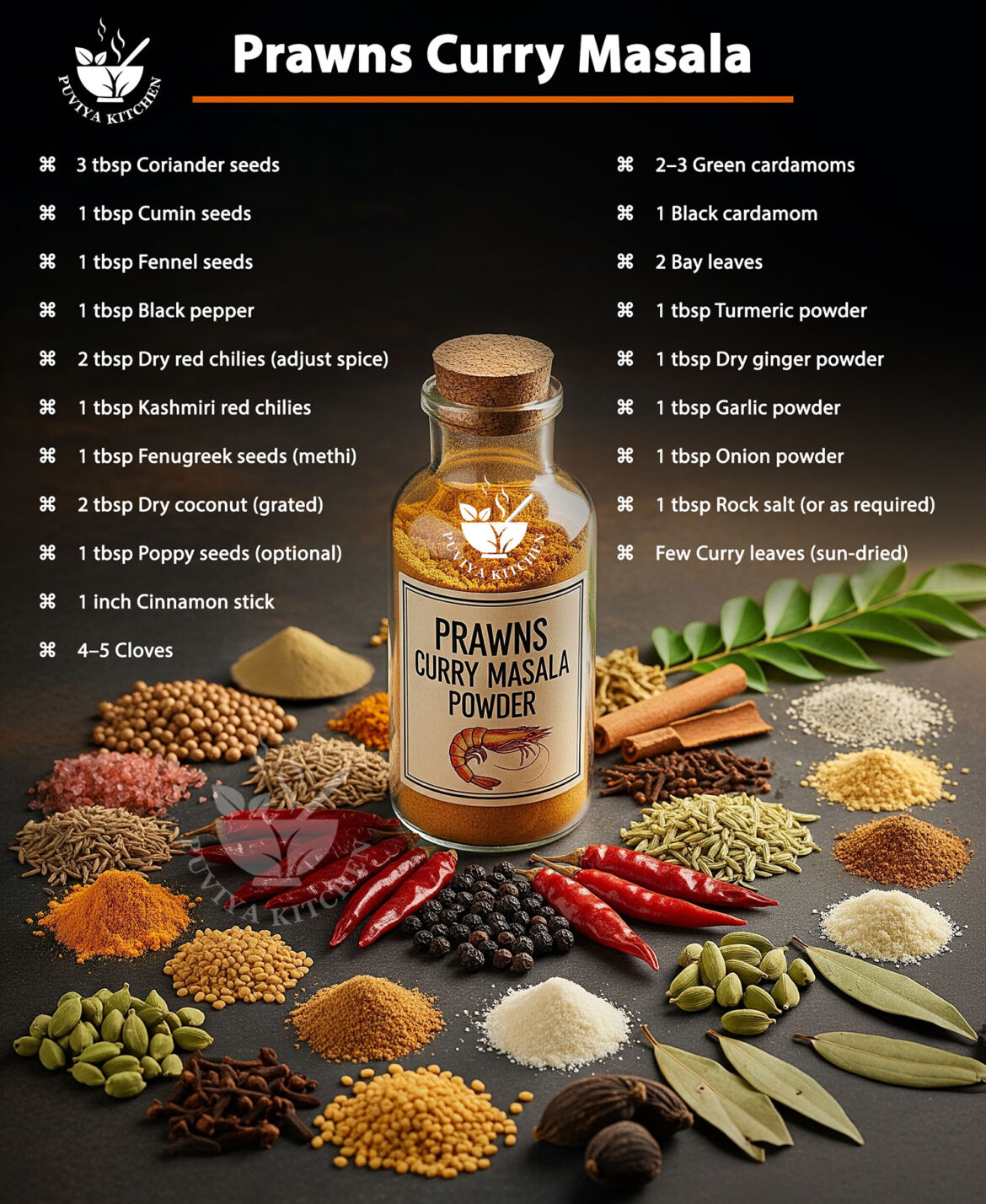 Homemade Prawns Curry Masala Powder πΆοΈπ¦ | Authentic Andhra-Style Spice Blend Homemade Prawns Curry Masala Powder πΆοΈπ¦ | Authentic Andhra-Style Spice Blend