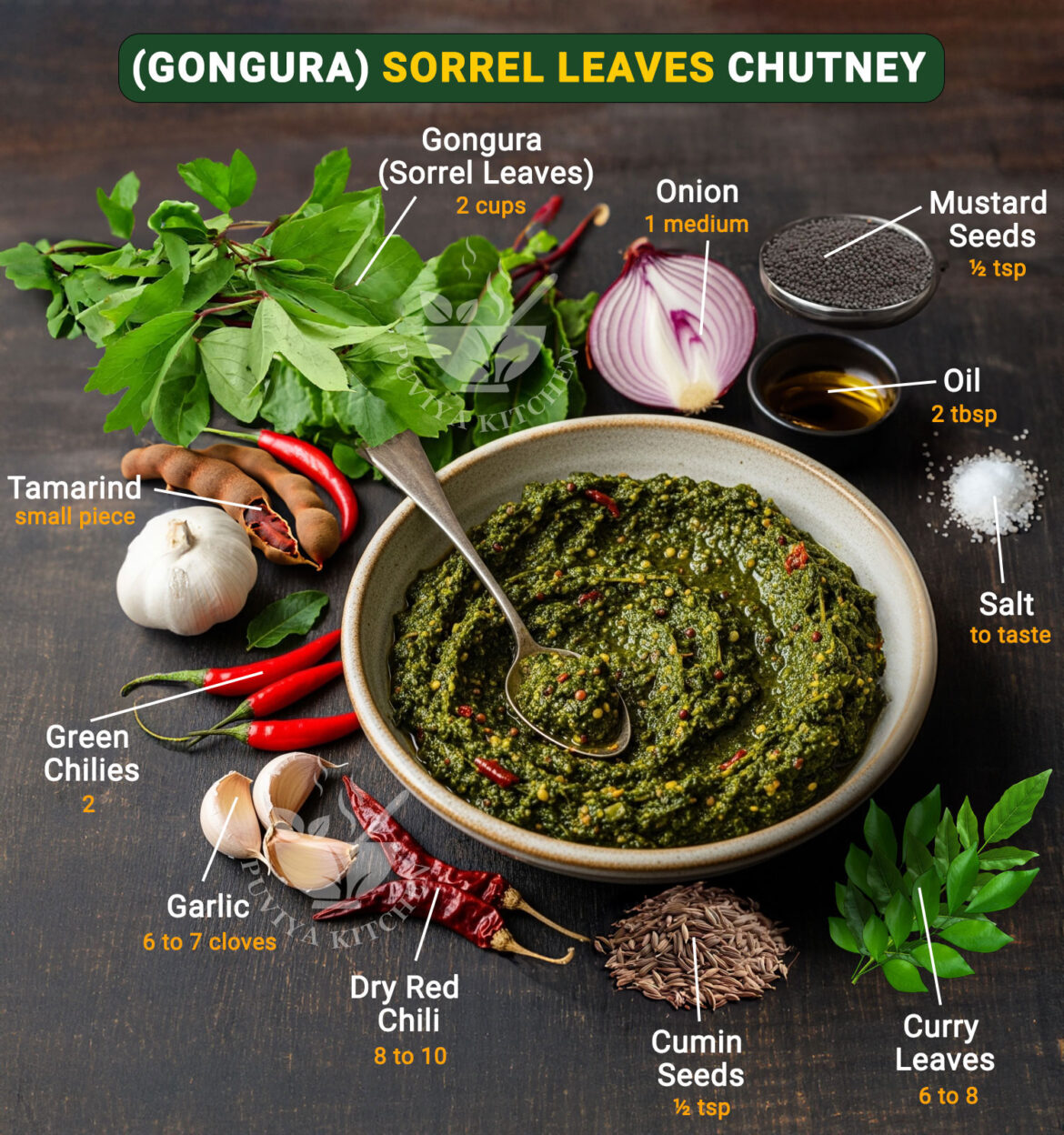 Gongura Onion Chutney Recipe | Authentic Andhra Sorrel Leaves Pachadi